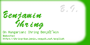 benjamin ihring business card